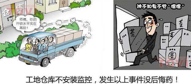 倉(cāng)庫(kù)監(jiān)控抓拍偷盜全過(guò)程